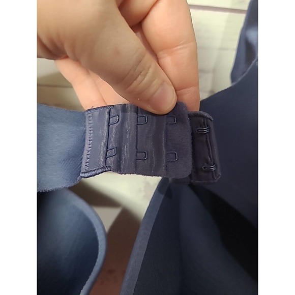 Warner's No Side Effects Navy Blue Lightly Lined Underwire T-Shirt Bra Size 38C - Picture 4 of 5